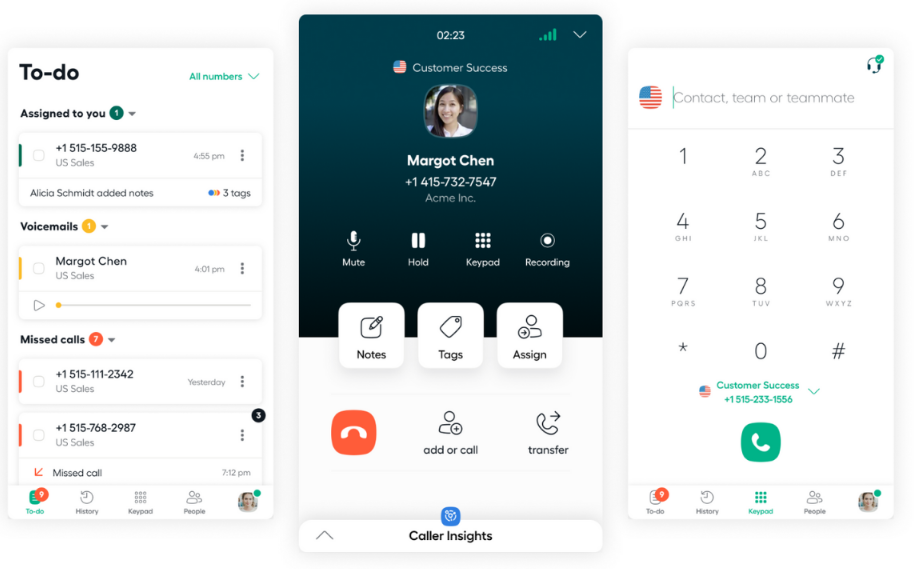 Aircall screenshot - Die 10 besten Spracherkennungssoftwares 2026 im Vergleich