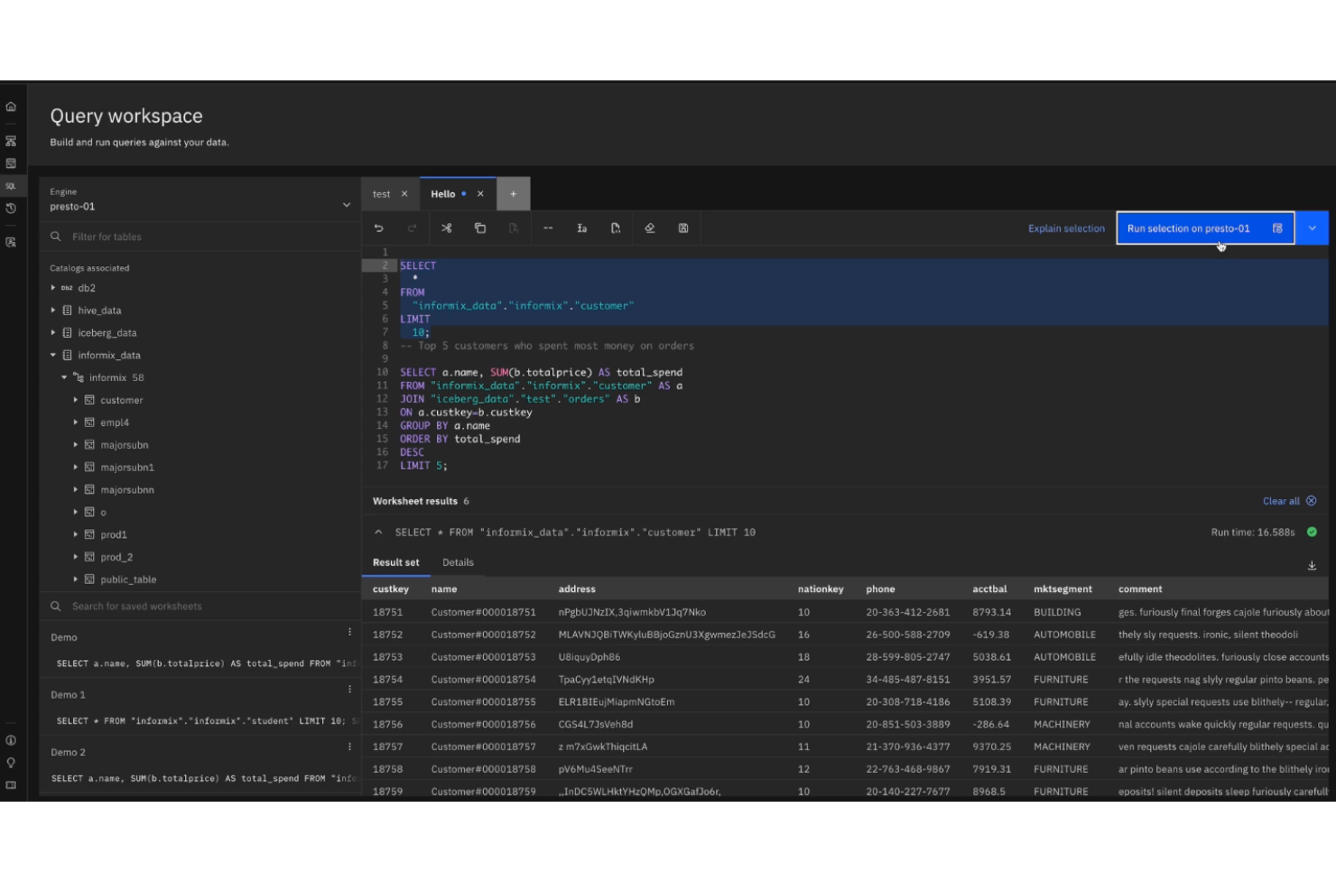 IBM Informix screenshot - Guide des 15 Meilleurs Logiciels de Base de Données SQL en 2026