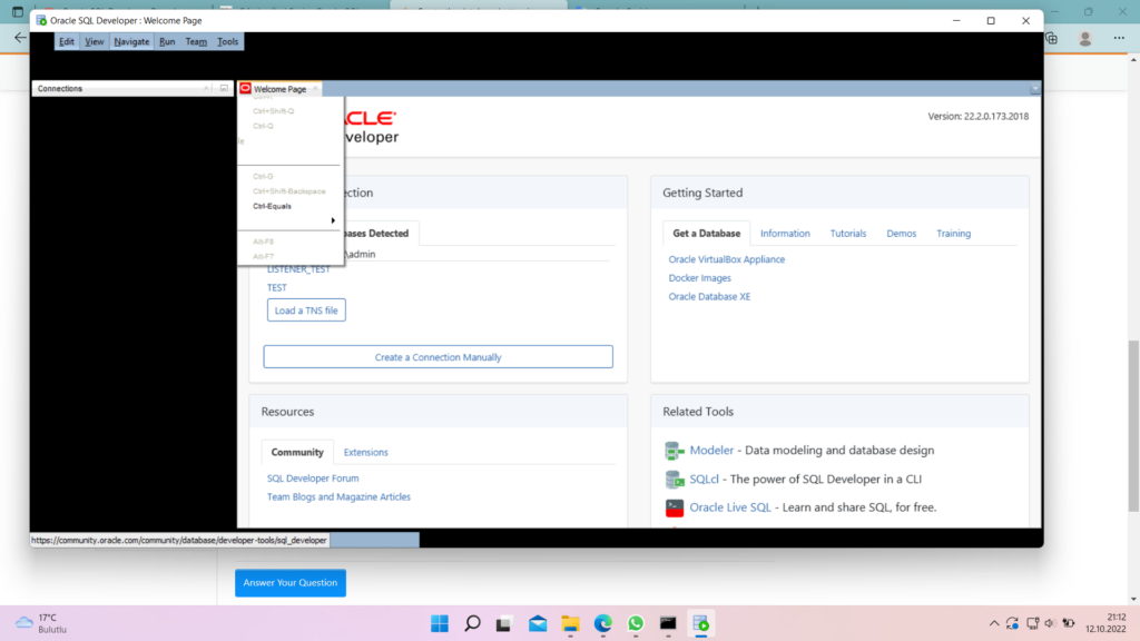 Oracle SQL Developer screenshot - Guide des 15 Meilleurs Logiciels de Base de Données SQL en 2026