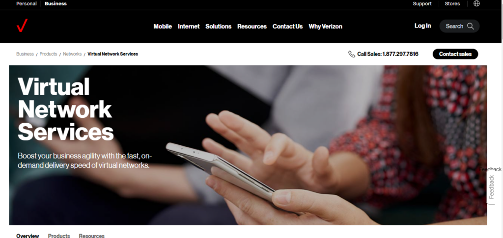 Verizon VNS screenshot - 10 Beste Virtuelle Router im Test 2026