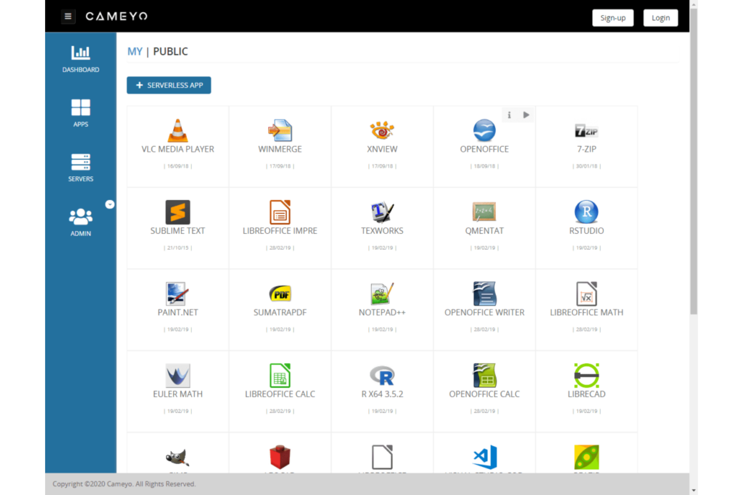 Cameyo screenshot - 1 Meilleurs Logiciels de Virtualisation du Stockage de 2026