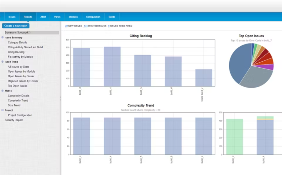 Klocwork screenshot - Déchiffrez le code : 10 meilleurs outils d’analyse statique de code de 2026