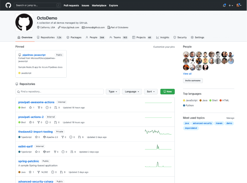 GitHub screenshot - 1 Beste Tools für Software Composition Analysis 2026