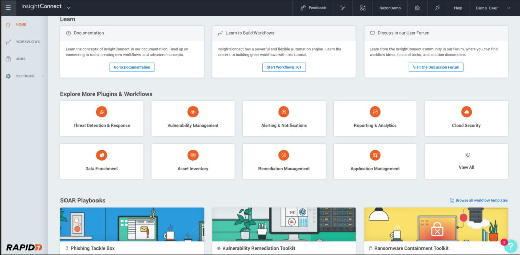 InsightConnect screenshot - Der CTO-Leitfaden zu den 10 besten SOAR-Plattformen 2026