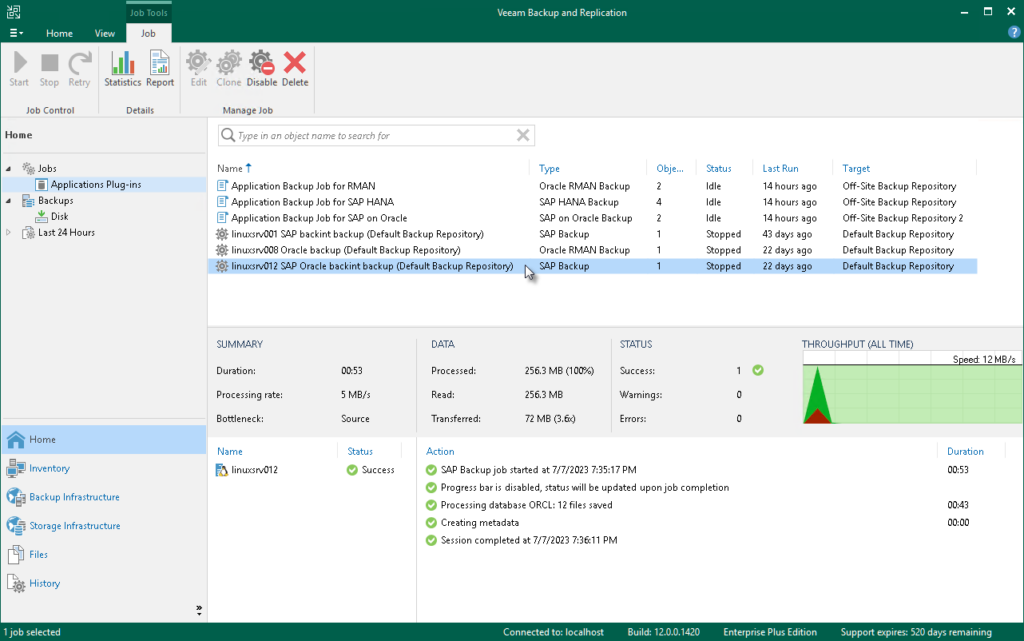 Veeam Backup &amp; Replication screenshot - 10 solutions de sauvegarde de serveur et leur comparaison en 2026