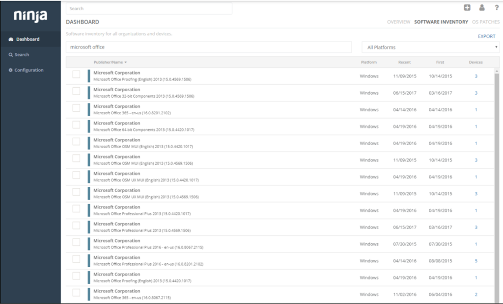 NinjaOne IT Asset Management Software screenshot - Die 10 führenden Softwarelösungen für Software Asset Management im Jahr 2026