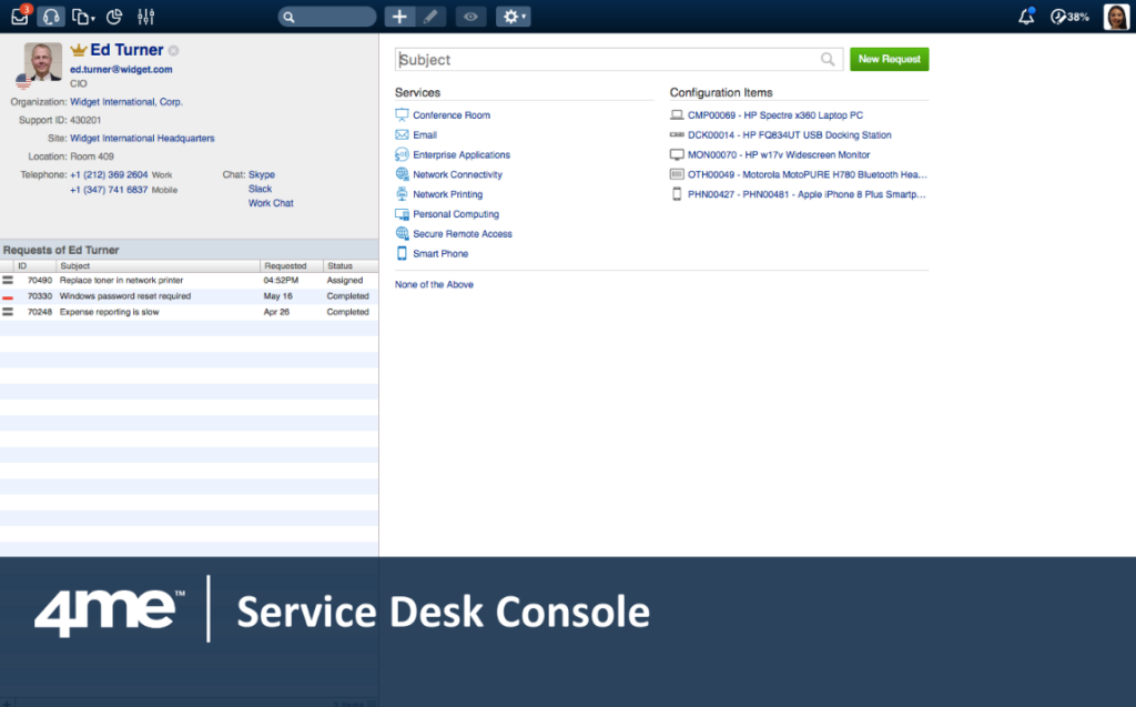 4me screenshot - 10 Meilleurs Logiciels de Service Desk pour le Support Technique en 2026