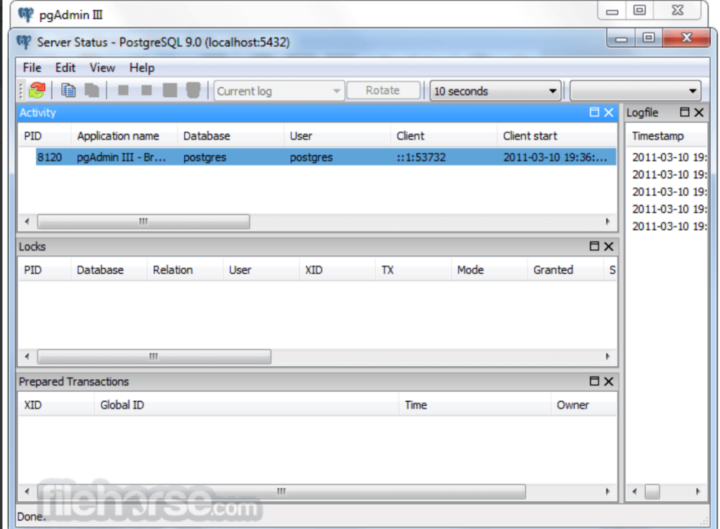 PostgreSQL screenshot - Explorer les 10 Meilleurs Logiciels de Base de Données Relationnelle de 2026