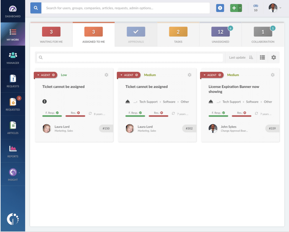 InvGate Service Management screenshot - 10 Meilleurs Logiciels de Service Desk pour le Support Technique en 2026