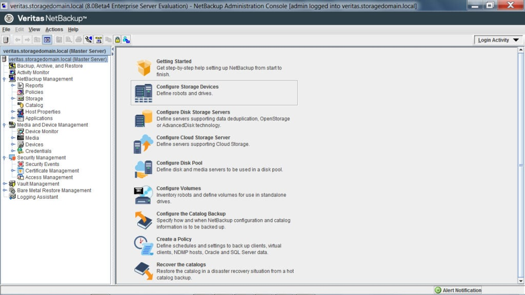 NetBackup screenshot - 10 solutions de sauvegarde de serveur et leur comparaison en 2026