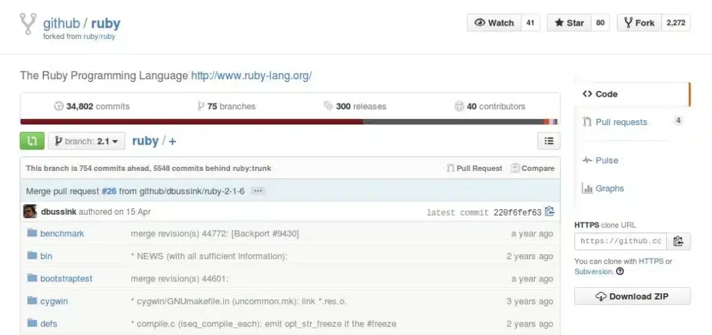 GitHub screenshot - 10 meilleurs outils SCM examinés en 2026