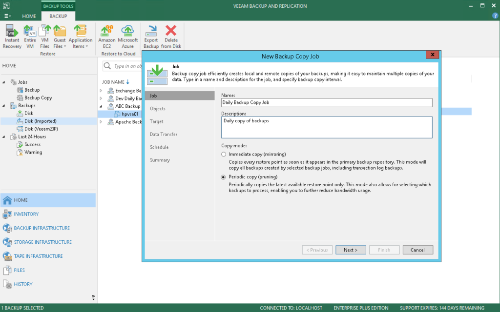 Veeam Backup &amp; Replication screenshot - Top 10 SaaS-Backup-Software im Vergleich