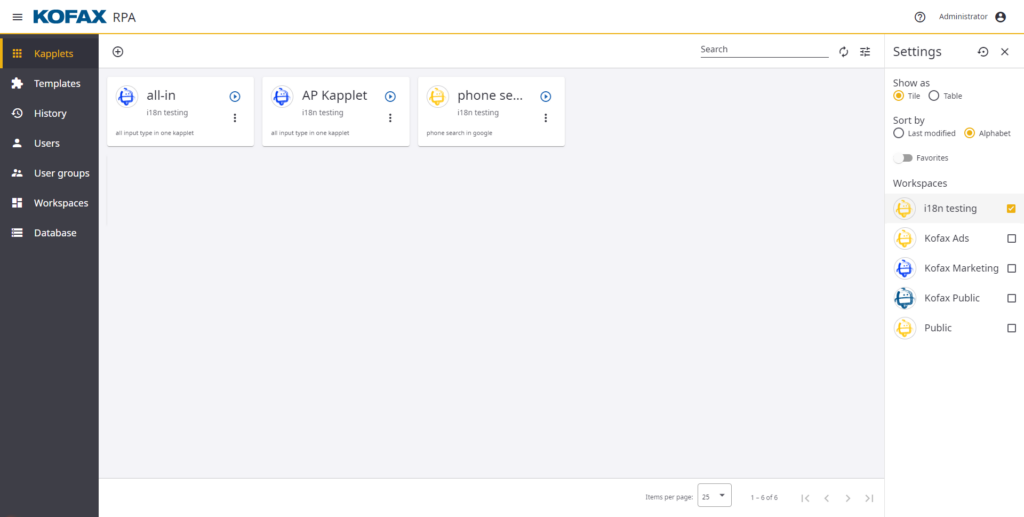 Kofax RPA screenshot - 10 Meilleurs Logiciels d’Automatisation des Processus Robotiques en 2026