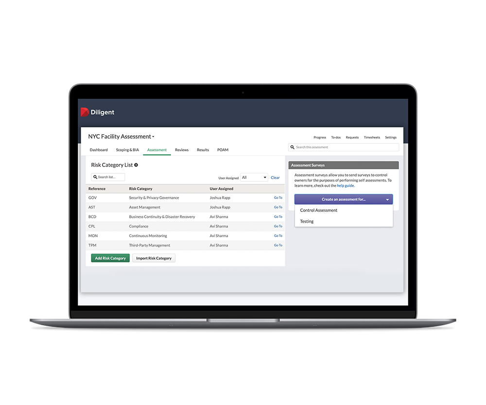 Diligent screenshot - Guide des 10 meilleurs logiciels de gestion des risques de 2026