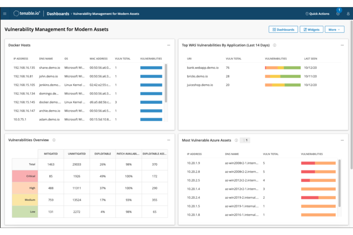 Tenable Vulnerability Management screenshot - Entdecken Sie die 10 besten Netzwerk-Sicherheitsaudit-Tools von 2026