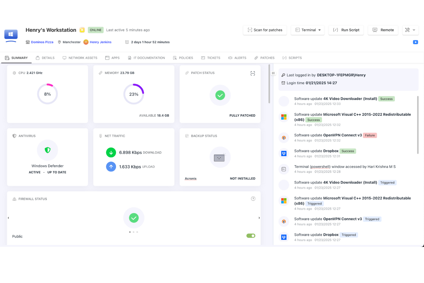SuperOps screenshot - 20 Beste Tools für Fernüberwachung und -verwaltung 2026