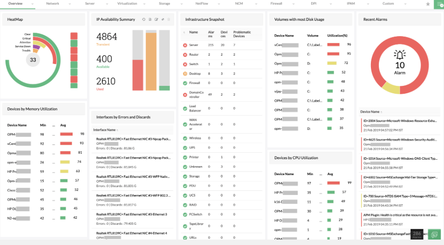 ManageEngine screenshot - 20 Beste Tools für Fernüberwachung und -verwaltung 2026