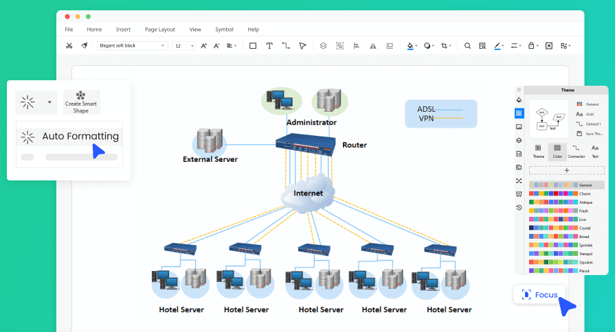 EdrawMax screenshot - Die 10 besten Netzwerkdesign-Softwarelösungen 2026