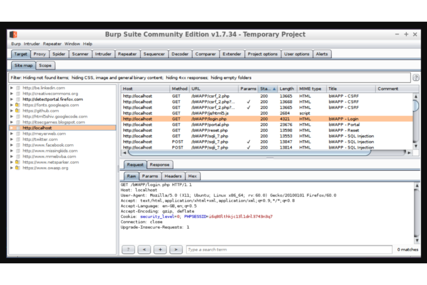 Burp Suite screenshot - Entdecken Sie die 10 besten Netzwerk-Sicherheitsaudit-Tools von 2026