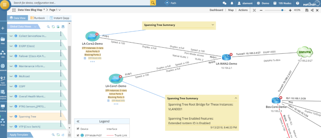NetBrain Network Mapping Software screenshot - Les 10 meilleurs logiciels de conception de réseau de 2026
