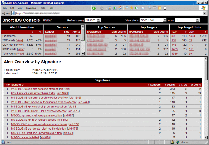 Snort screenshot - Die 10 besten Netzwerk-Einbruchserkennungssysteme im Jahr 2026