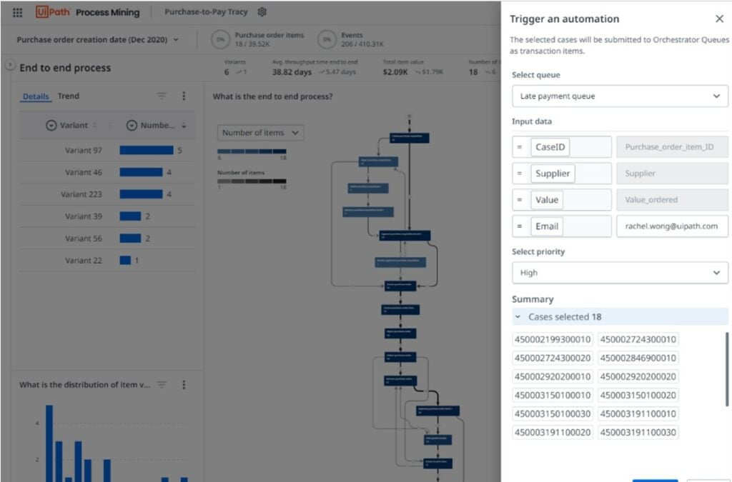 UiPath screenshot - 10 Beste Process Mining Software im Test 2026