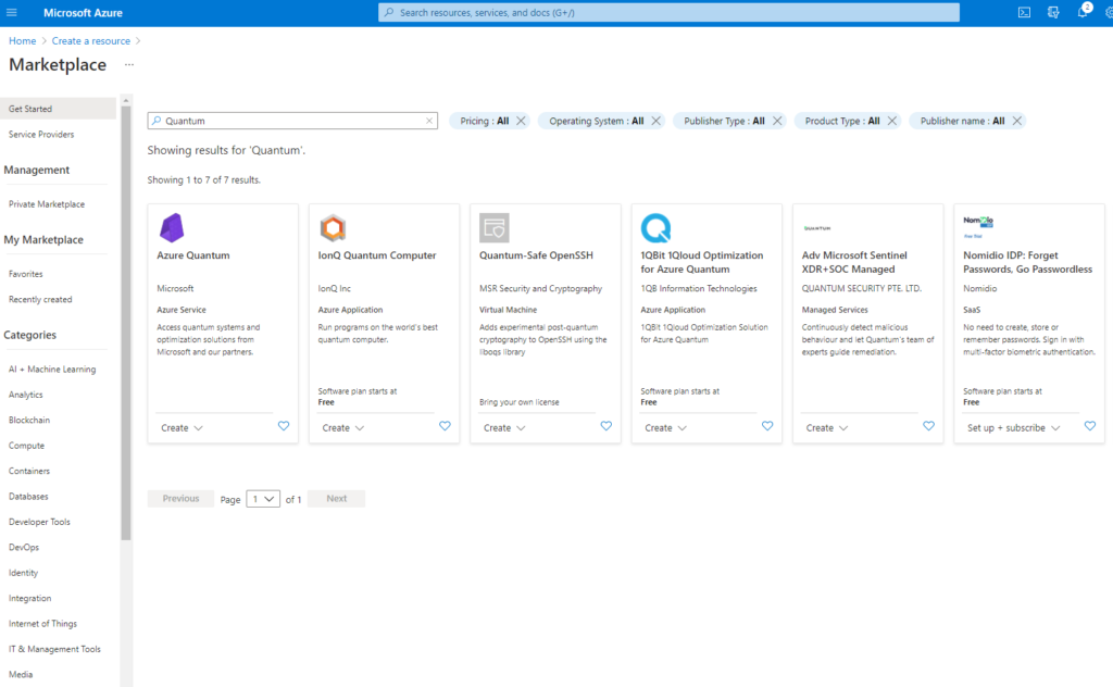 Azure Quantum screenshot - Guide des 10 meilleurs logiciels d’informatique quantique de 2026