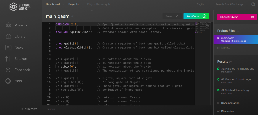Strangeworks screenshot - Guide des 10 meilleurs logiciels d’informatique quantique de 2026