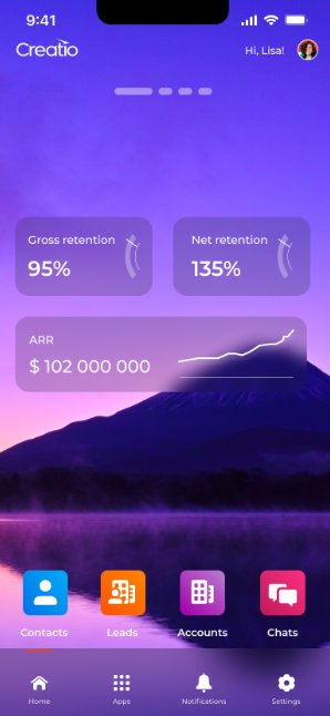Creatio screenshot - 10 meilleures plateformes de développement low code en 2026