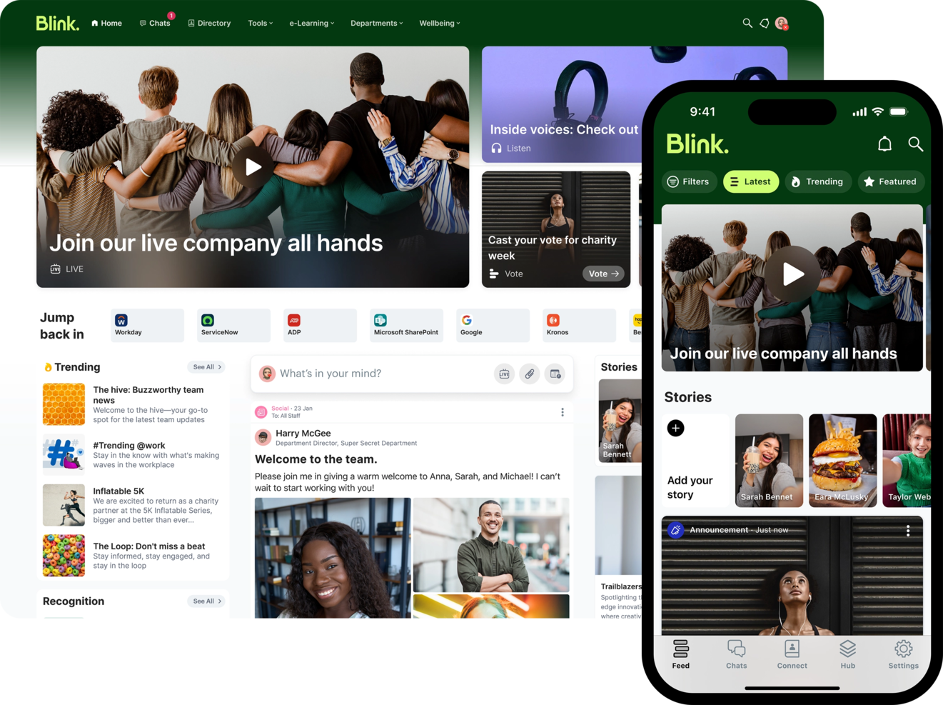 Blink screenshot - 10 beste Portal-Softwares im Test 2026