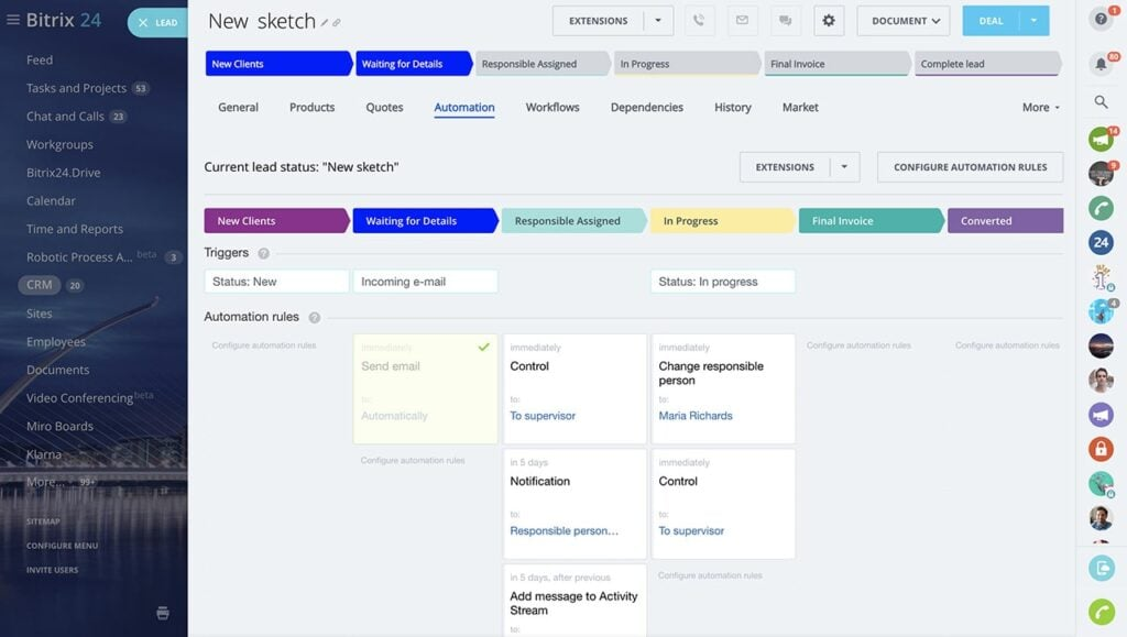 Bitrix24 screenshot - 10 beste Portal-Softwares im Test 2026