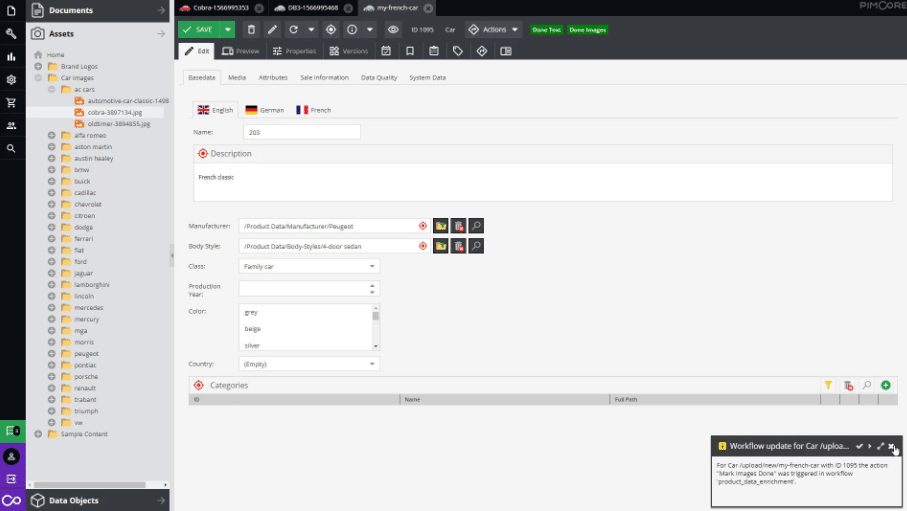Pimcore Open Source Master Data Management screenshot - 10 Meilleurs Outils de Gestion des Données de Référence en 2026