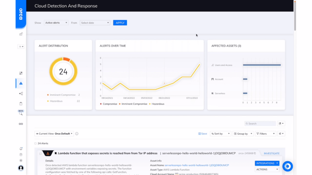 Orca screenshot - 10 Meilleures Solutions Multi-Cloud Évaluées en 2026