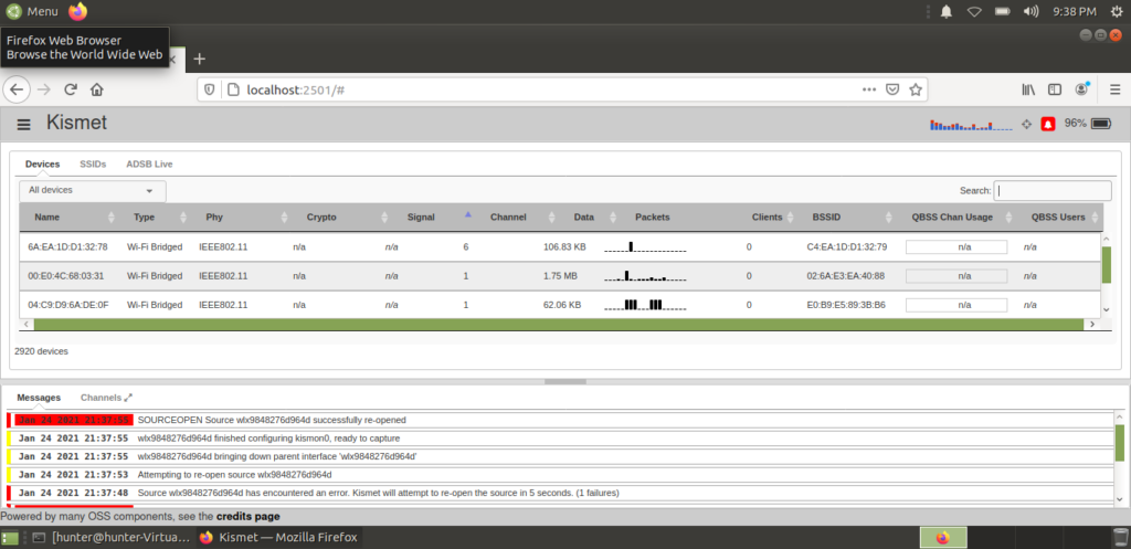 Kismet screenshot - 10 Meilleurs Analyseurs de Paquets de 2026