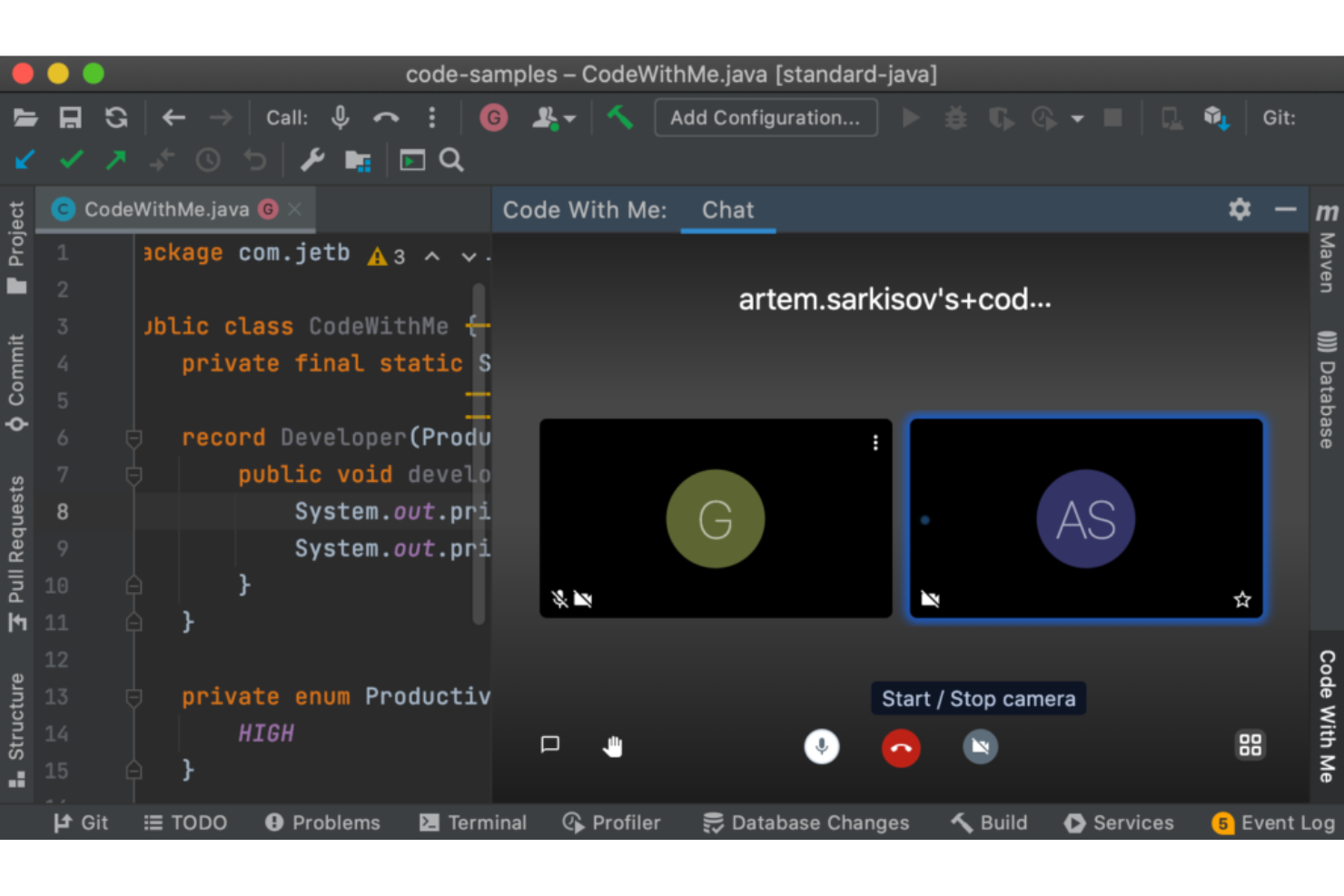 JetBrains Code With Me screenshot - 10 meilleurs outils de programmation en binôme examinés en 2026