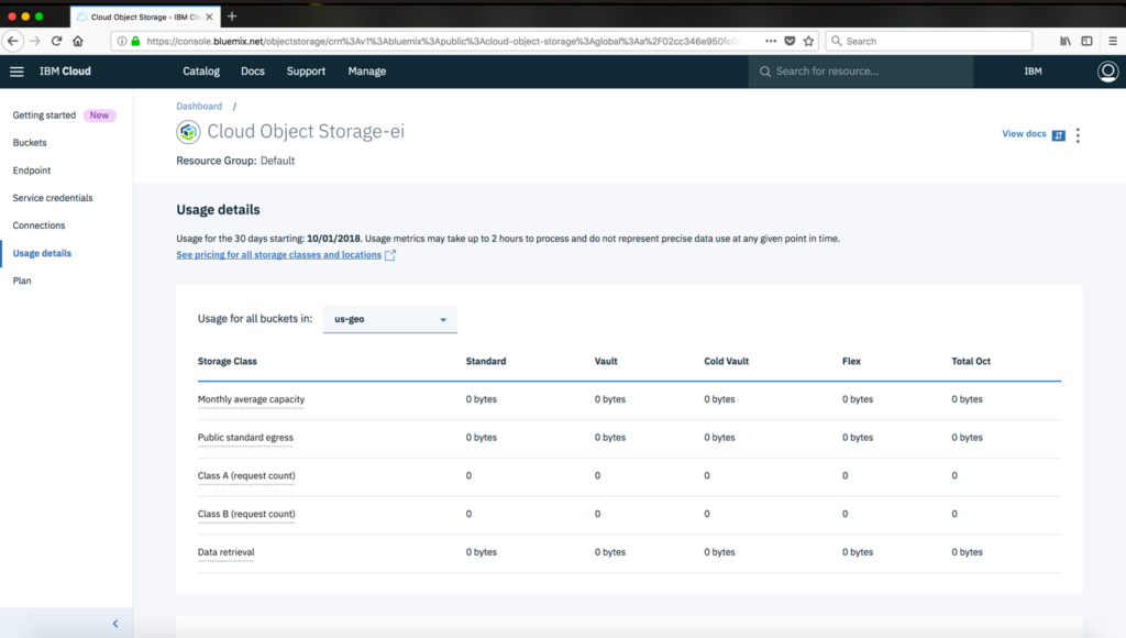 IBM Cloud Object Storage screenshot - Die 10 besten Objektspeicherlösungen 2026 im Überblick