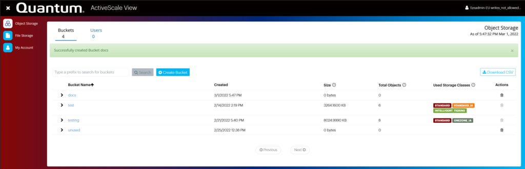 Quantum ActiveScale screenshot - Décryptage des 10 Meilleurs Logiciels de Stockage d’Objets de 2026