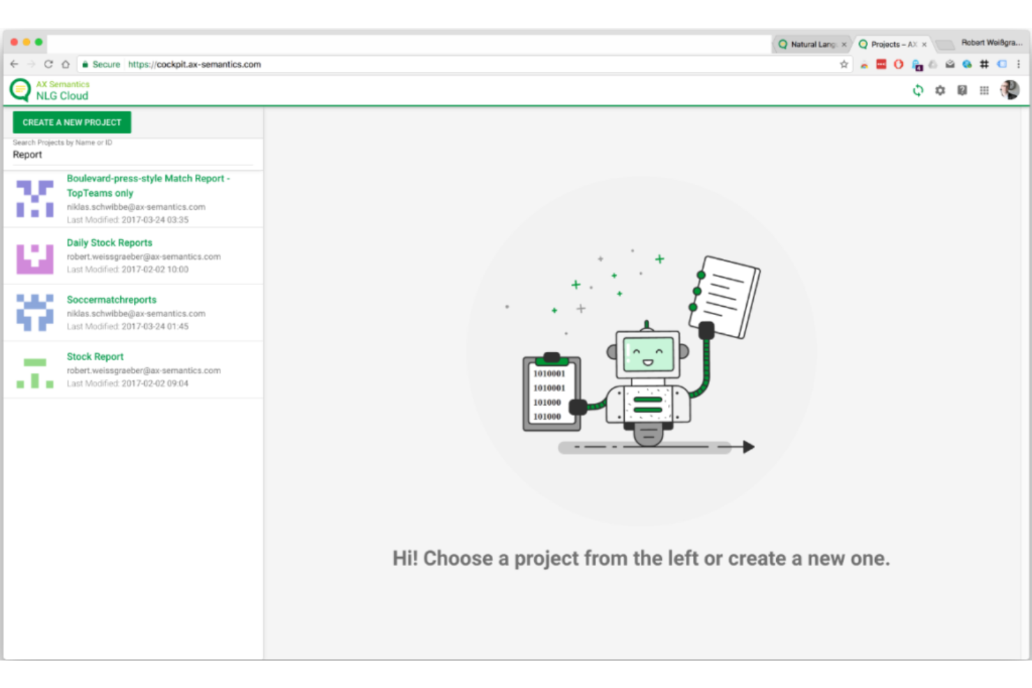 AX Semantics screenshot - Die 10 besten Softwarelösungen zur natürlichen Sprachgenerierung 2026