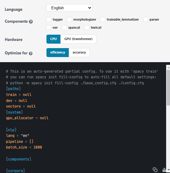 spaCy screenshot - Guide Approfondi des 10 Meilleurs Outils Logiciels NLP de 2026