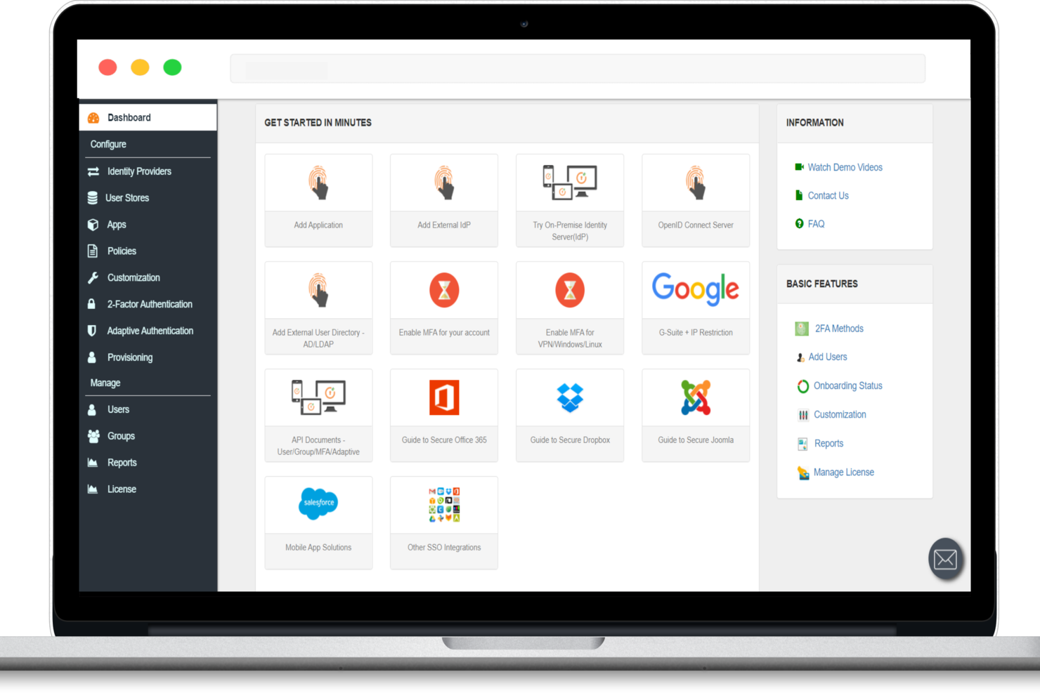 miniOrange screenshot - 10 beste Multi-Faktor-Authentifizierungssoftwares 2026