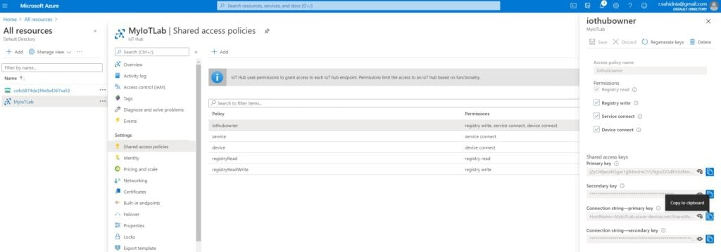 Microsoft Azure IoT Hub screenshot - 10 meilleures solutions de plateformes de gestion des appareils IoT de 2026