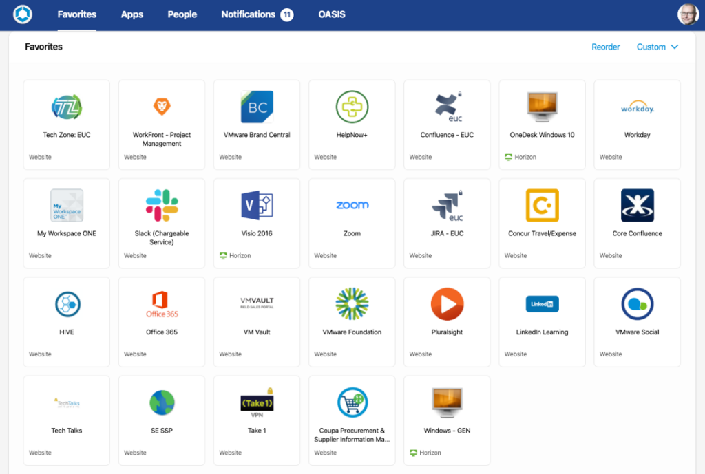 VMware Workspace ONE screenshot - 10 beste Tools für das Management mobiler Anwendungen 2026