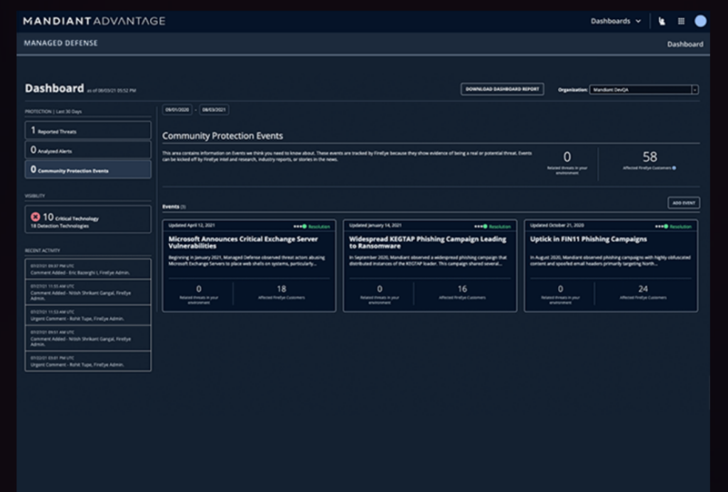 Mandiant screenshot - 10 beste Managed Detection and Response Services 2026