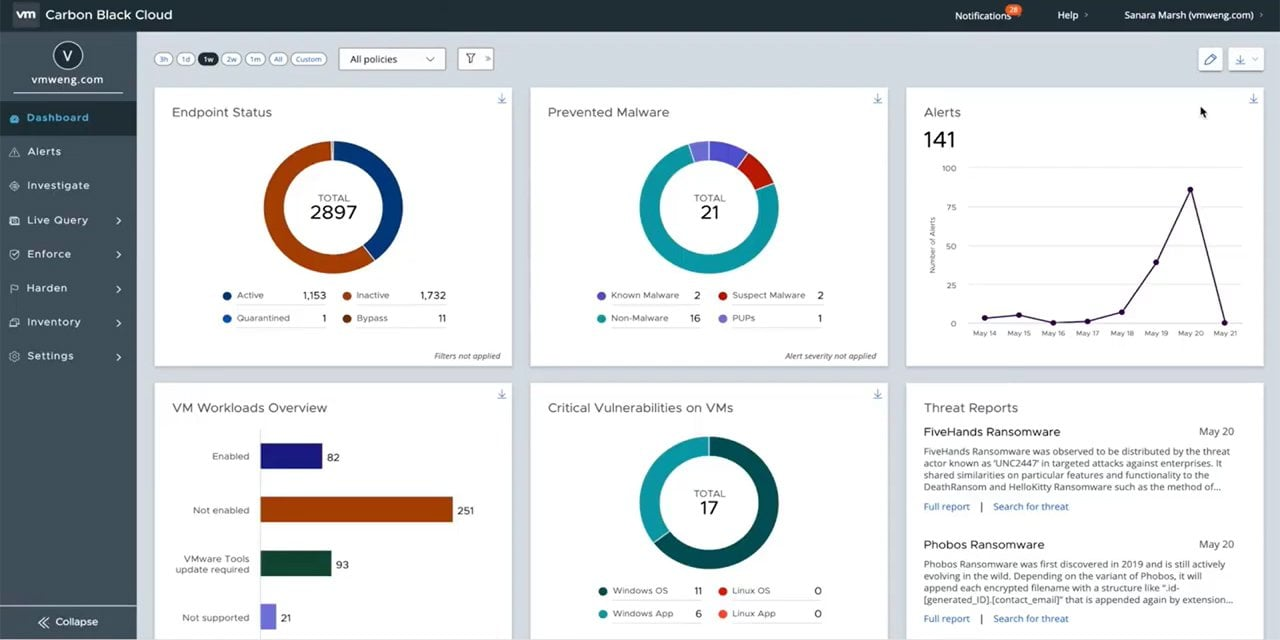 Carbon Black screenshot - 20 meilleurs logiciels de gestion des incidents analysés en 2026