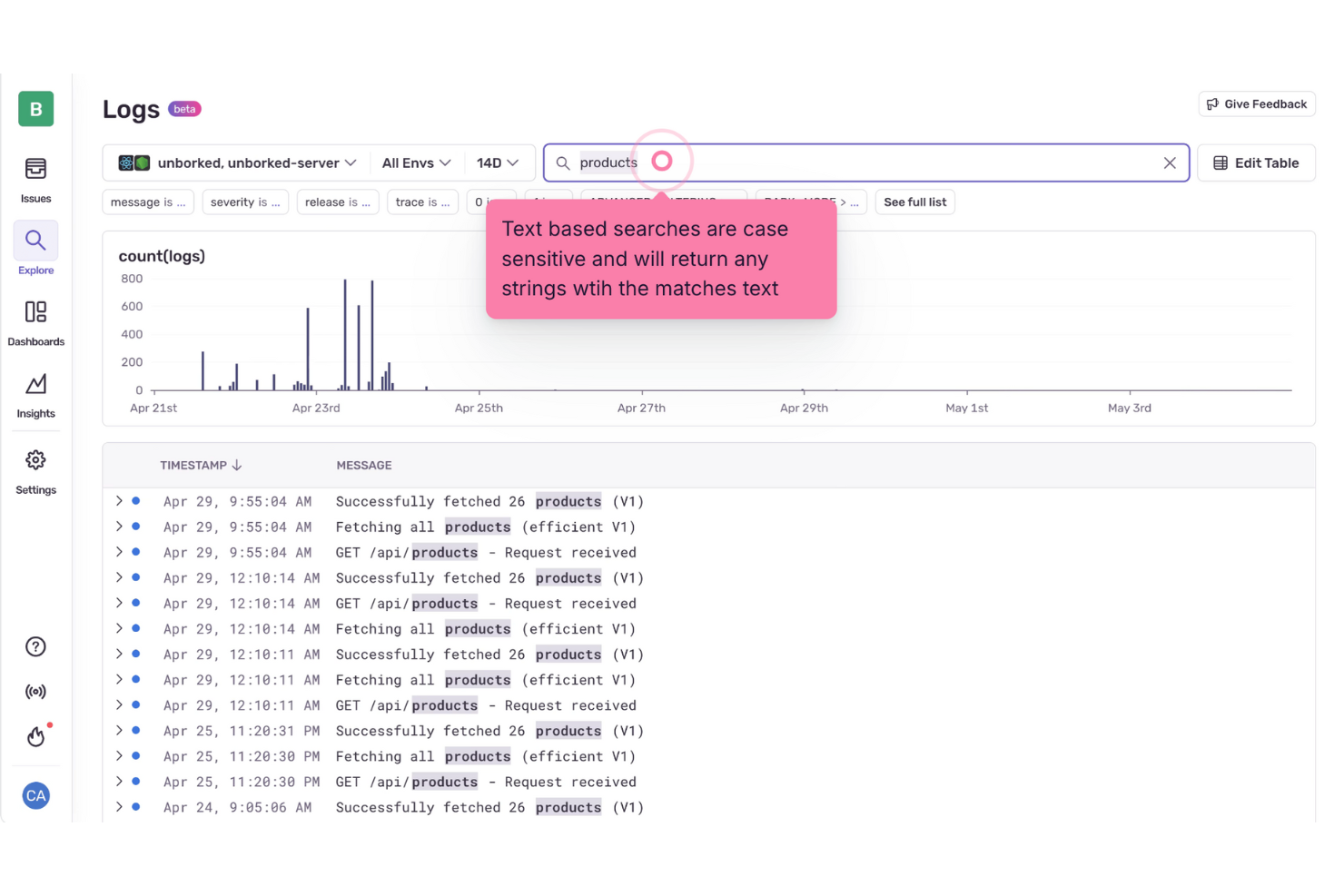 Sentry screenshot - Entschlüsselung der 10 besten Log-Management-Softwares des Jahres 2026