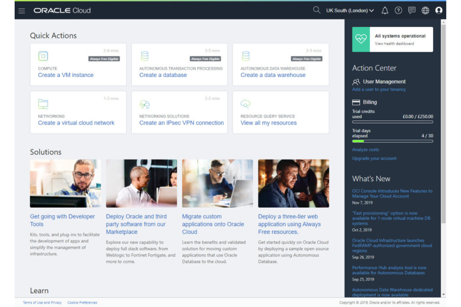 Oracle Cloud Infrastructure (OCI) screenshot - 10 Beste Hybrid-Cloud-Software im Test 2026