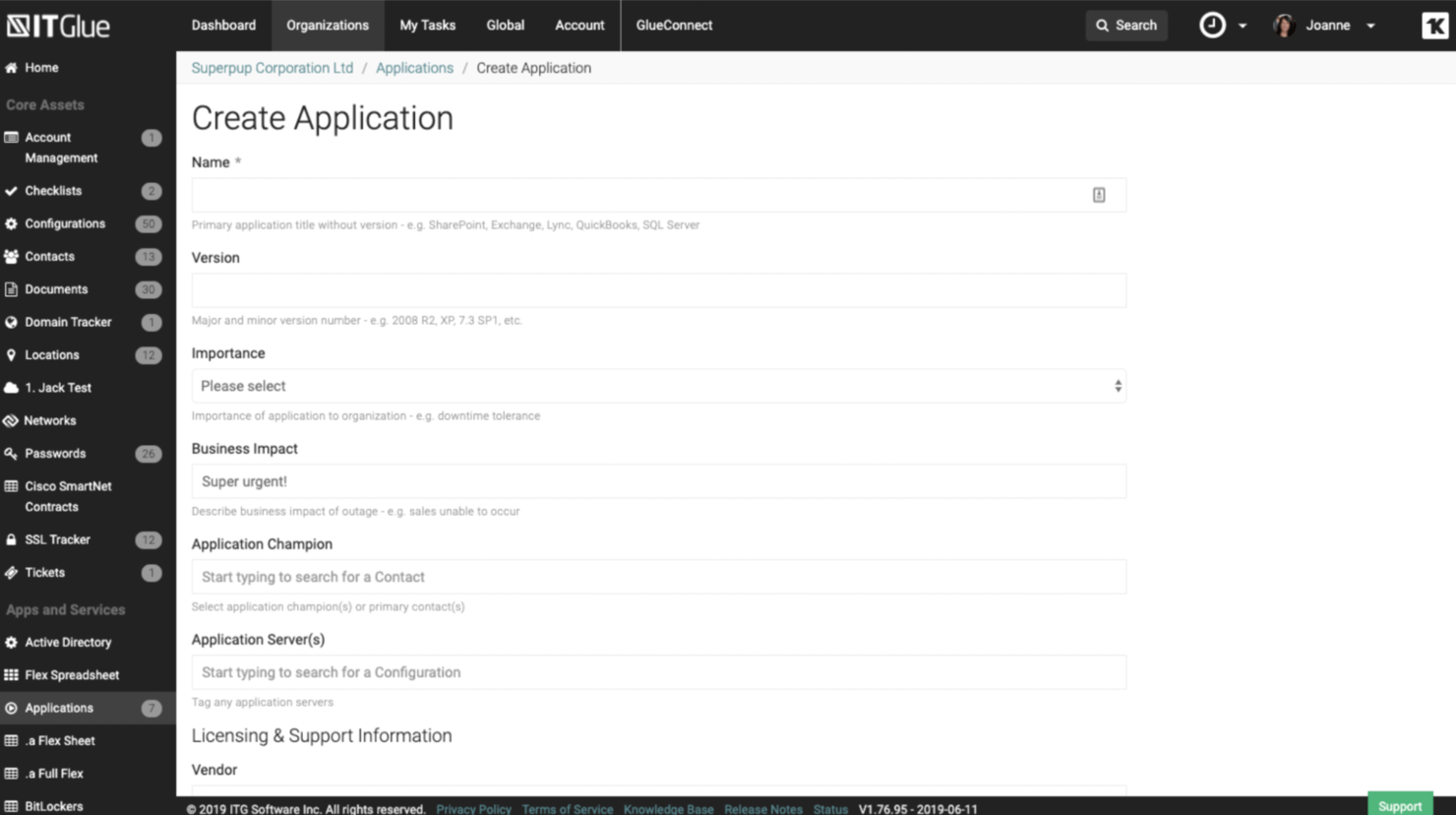 IT Glue screenshot - 20 beste IT-Inventarverwaltungssoftware 2026