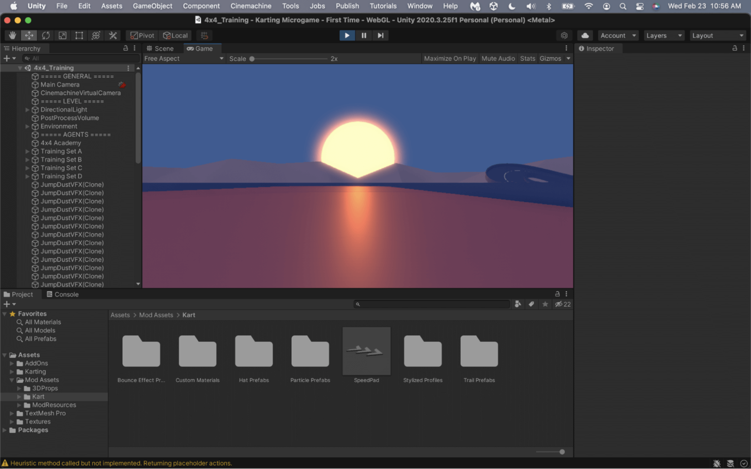 Unity screenshot - 10 meilleurs logiciels de développement de jeux en 2026