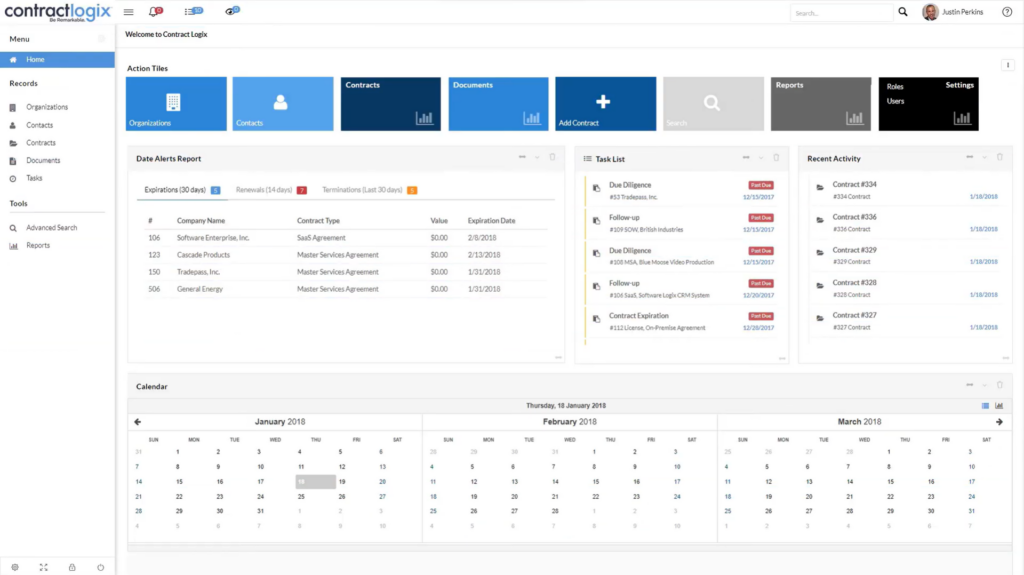 Contract Logix screenshot - Top 10 des logiciels de gestion de contrats informatiques de 2026
