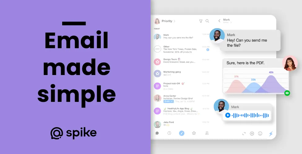 Spike screenshot - 10 beste E-Mail-Sicherheitssoftware im Test 2026
